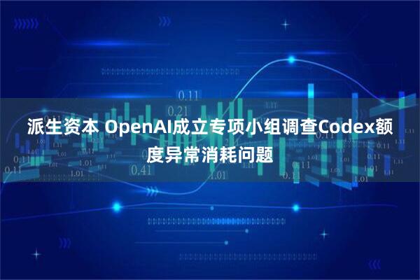 派生资本 OpenAI成立专项小组调查Codex额度异常消耗问题